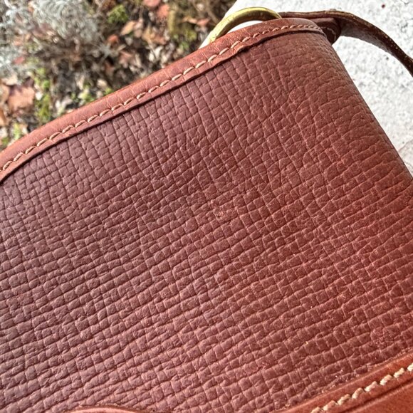 COACH Vintage Dakota Cassidy Small Saddle Box Grain Rare All Tan Crossbody Bag - Picture 11 of 13